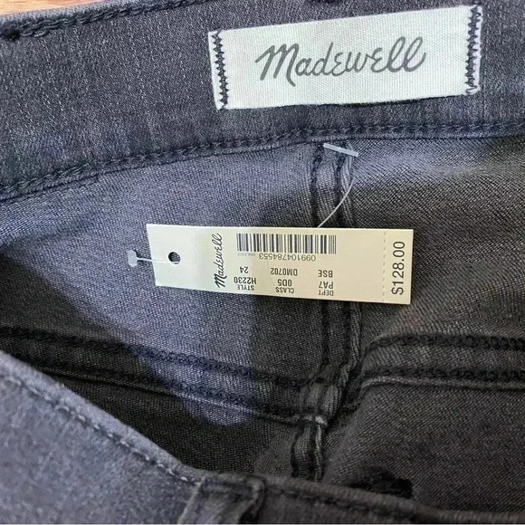 Madewell 9” mid rise skinny jeans new with tags distressed size 24 - Picture 4 of 5